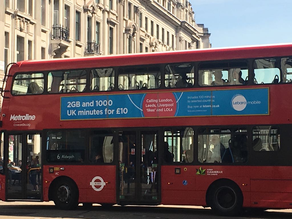 Lebara paints city centres across the UK blue with their bus campaign