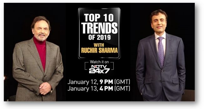 India's global news channel NDTV 24x7 explores the top 10 trends of 2019