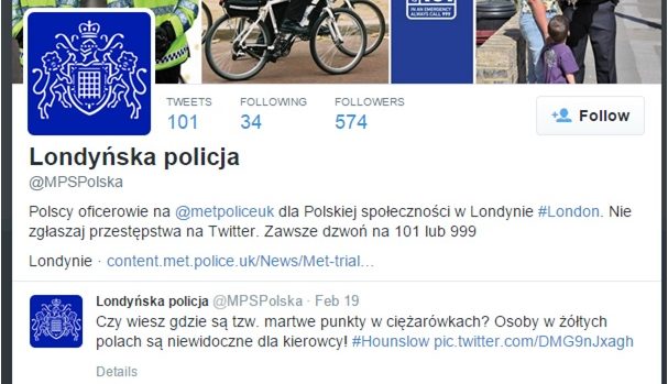 Met launches Polish Twitter feed to overcome language barriers