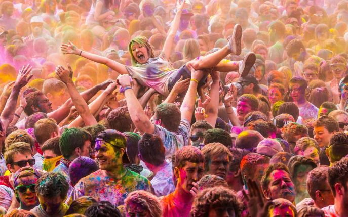 South Asian Splash of Lively Colours - Holi