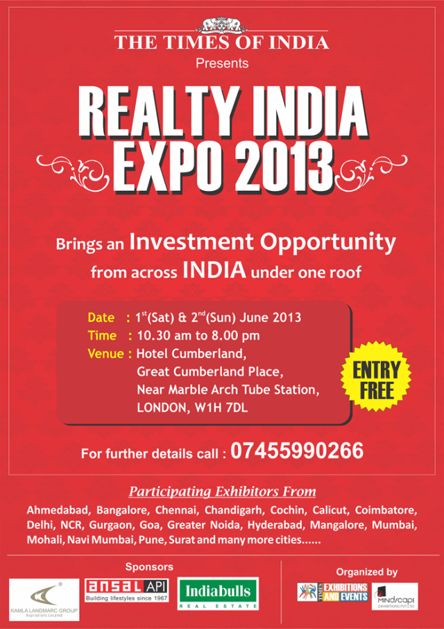 Realty India Expo 2013: A Must-Attend Investment Fair