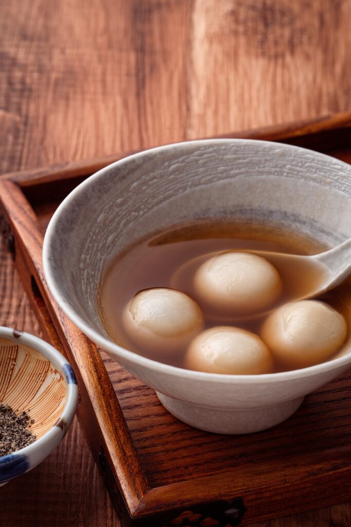 A bowl of Tangyuan, the traditional dessert associated with the lantern festival