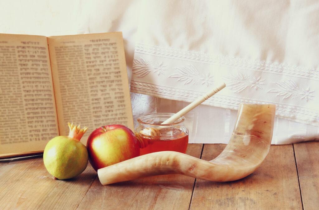 Apples, the torah, honey, and a shofar horn