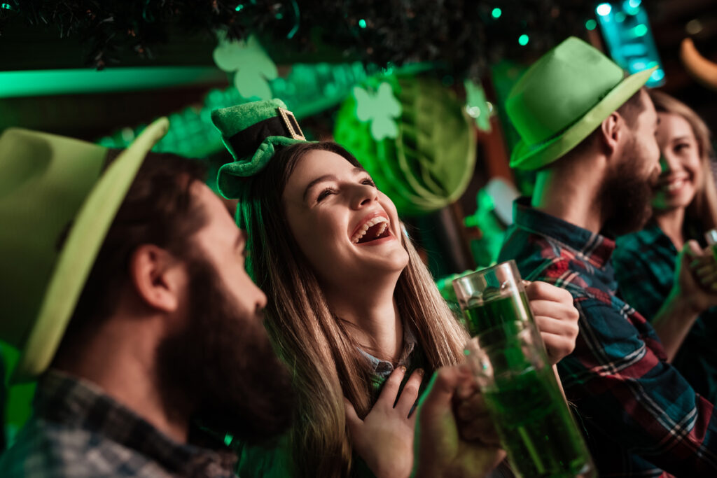 people celebrating st patrick's day